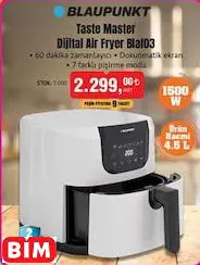BLAUPUNKT TASTE MASTER DİJİTAL AİR FRYER BLAF03 BLAUPUNKT TASTE MASTER DİJİTAL AİR FRYER BLAF03